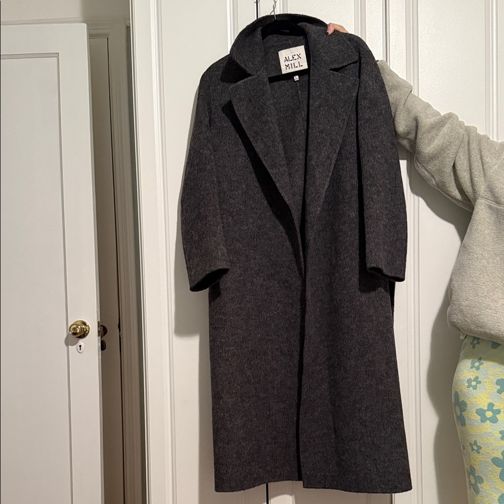 Alex Mill Wool&Alpaca Dark Gray Wool Overcoat